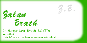 zalan brath business card
